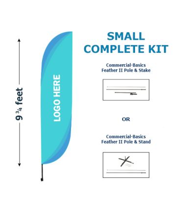 KIT - Small Commercial-Basics Feather II Custom Flag Banner